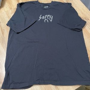 MENE SORRY BRAND BLACK T SHIRT